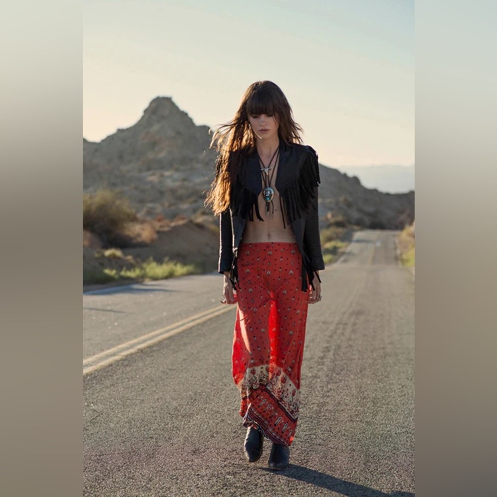 Rare! Spell Desert Wander Skirt in Red 12